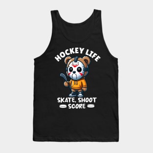 Cute Bear Hockey Life Kawaii Tank Top